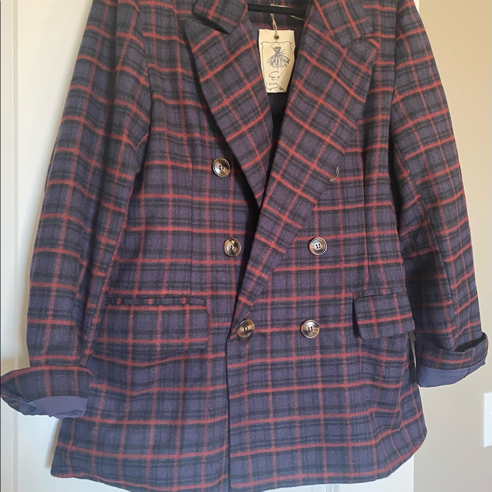 NWT plaid blazer